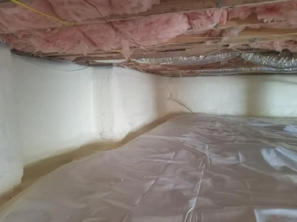 Crawl space encapsulation with closed-cell spray foam for Metal Roof Coating in Williamsville